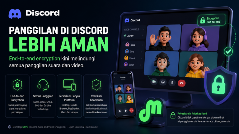 Discord Perkuat Privasi Pengguna dengan Enkripsi Penuh untuk Panggilan